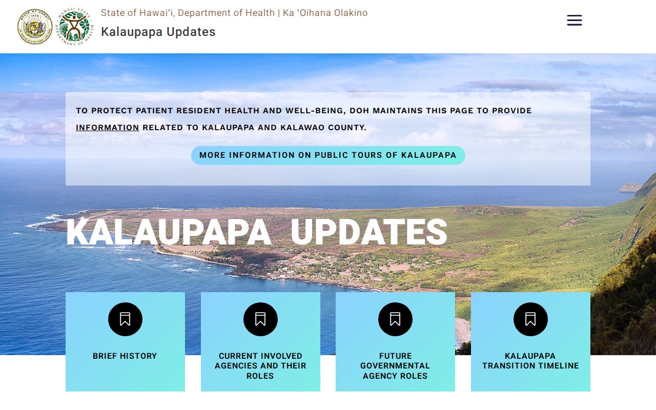 Kalawao County and Kalaupapa administrative context for the county anchor page