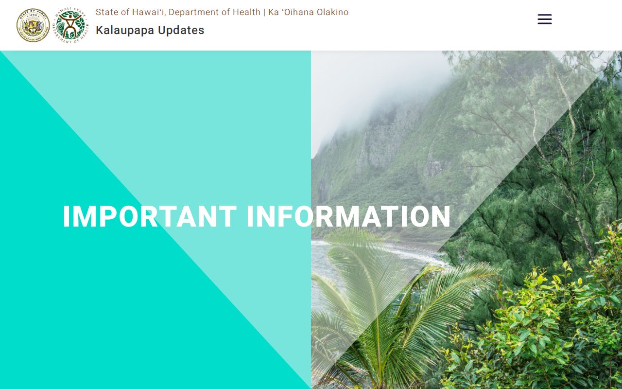 Kalawao County DOH jurisdiction and law-enforcement record context